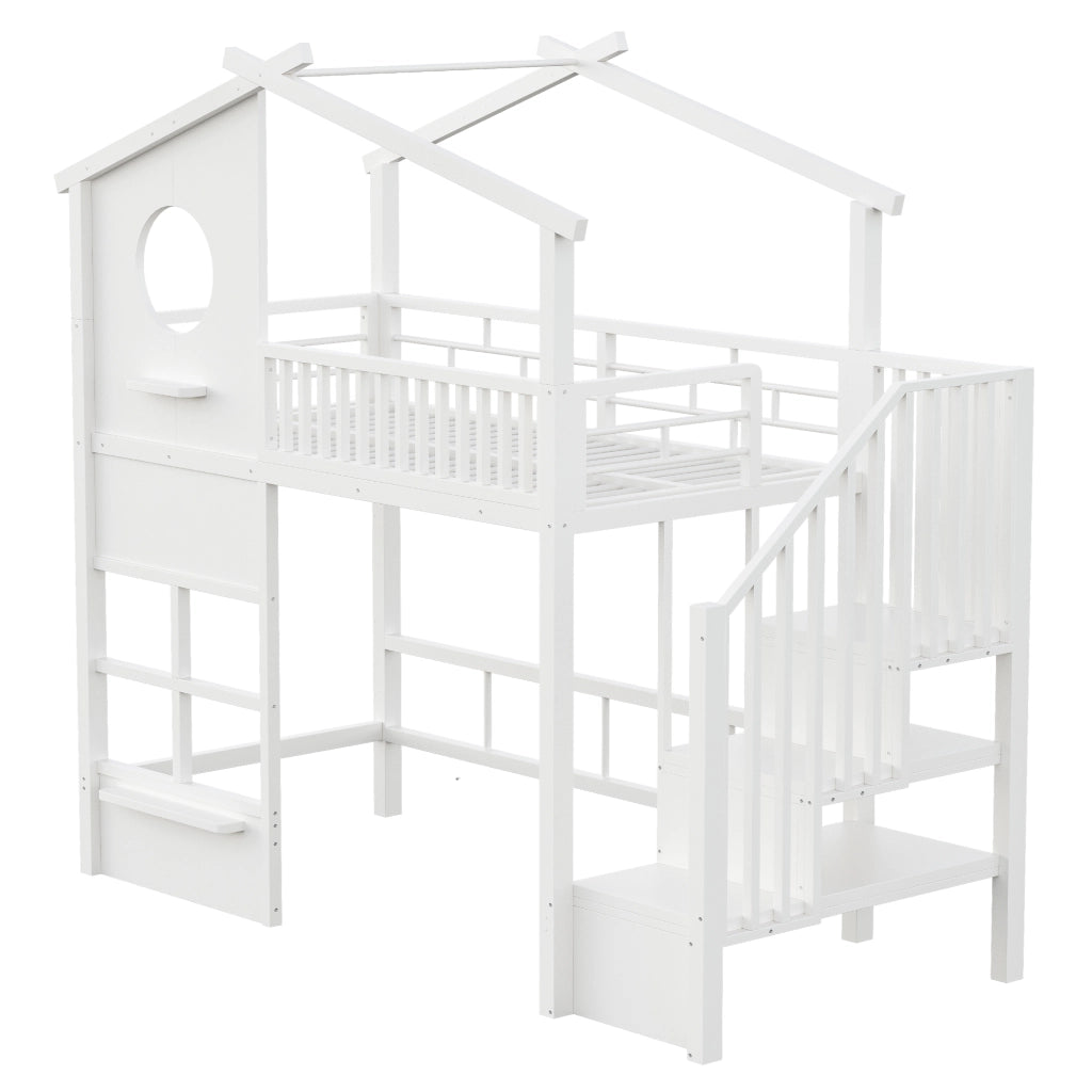 letto alto in metallo bianco 90 x 200 cm