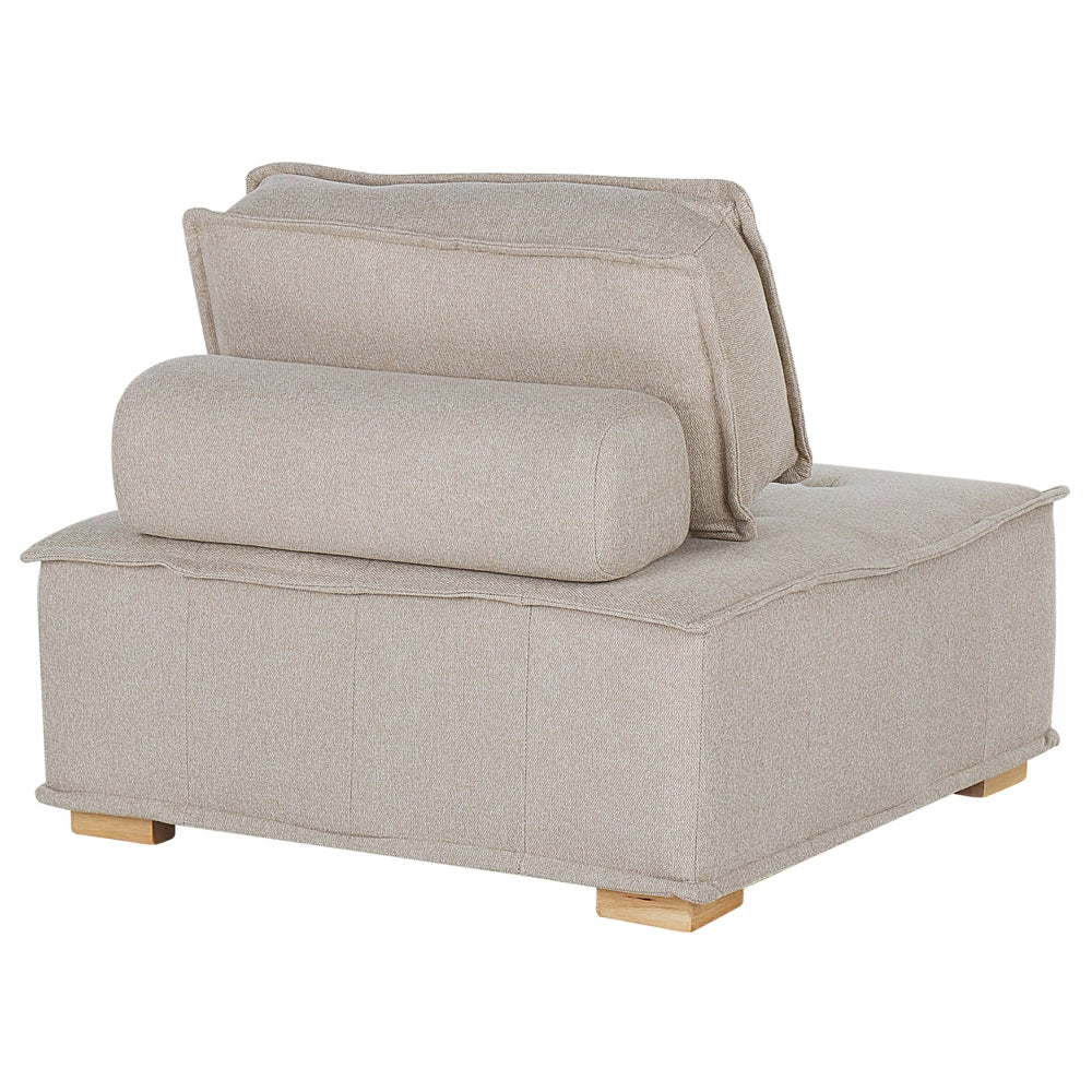 Divano Set Beige Tessuto Poliestere 300 x 200 cm Imbottito 4 Posti Modulare Scandinavo Moderno