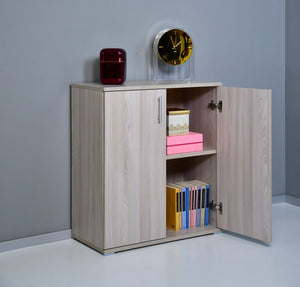 Armadietto Multiuso 2 Ante 72,3x36x81 cm in Truciolare Nobilitato Olmo