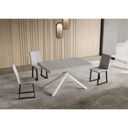 Tavolo allungabile 140/244x90 cm Niket telaio Bianche - Cashmere