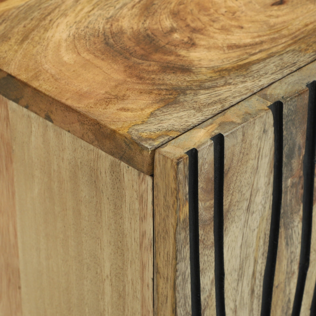 Mobile TV 105x33.5x46 cm Legno Massello di Mango