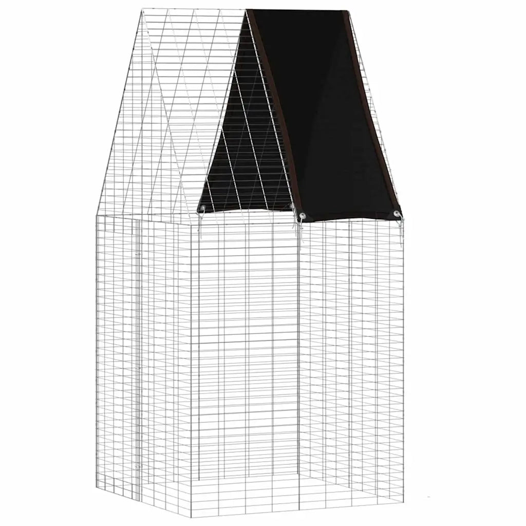 Gabbia per Conigli Argento 100 x 100 x 210 cm Acciaio zincato 42019245