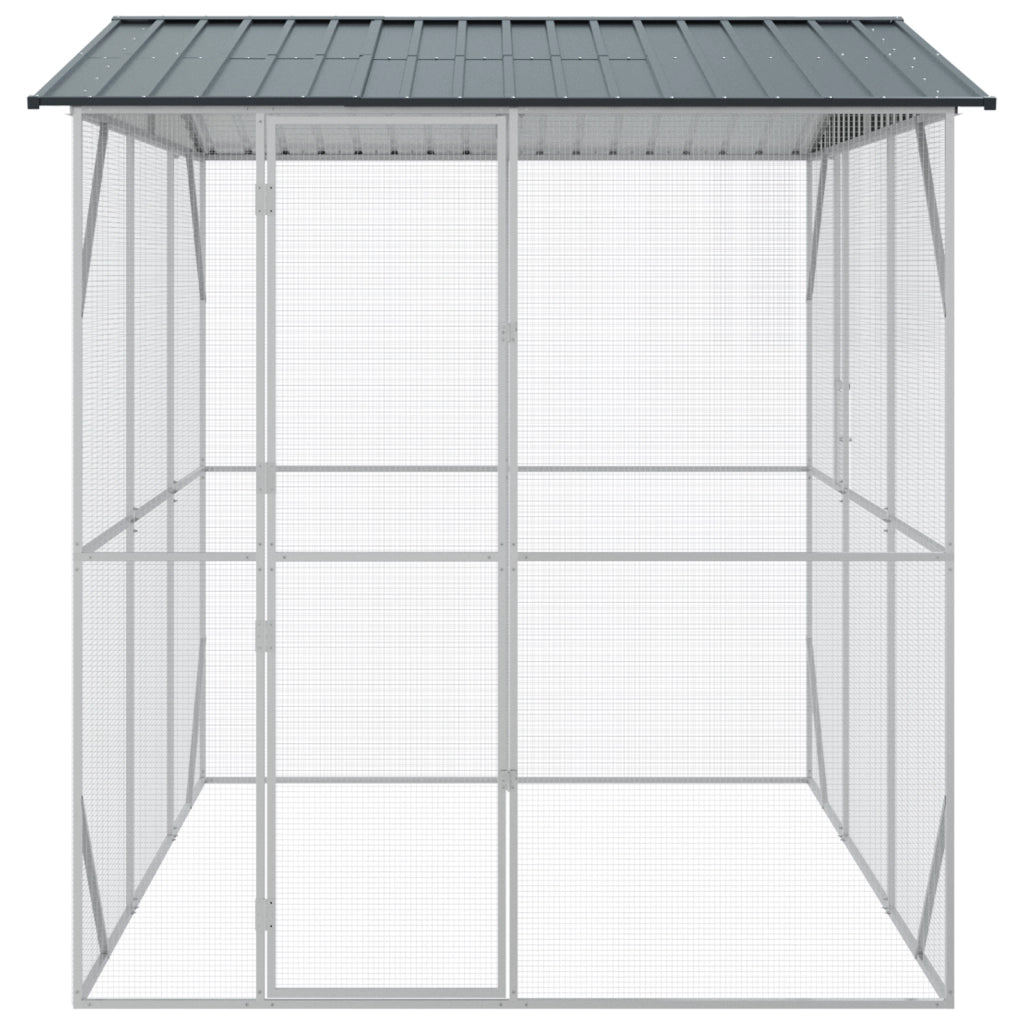 Voliera per Uccelli Antracite 310x227x247 cm Acciaio