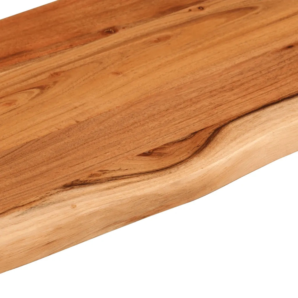 Mensola Muro 110x30x3,8cm Rettangolare Legno Acacia Bordi Vivi 370289