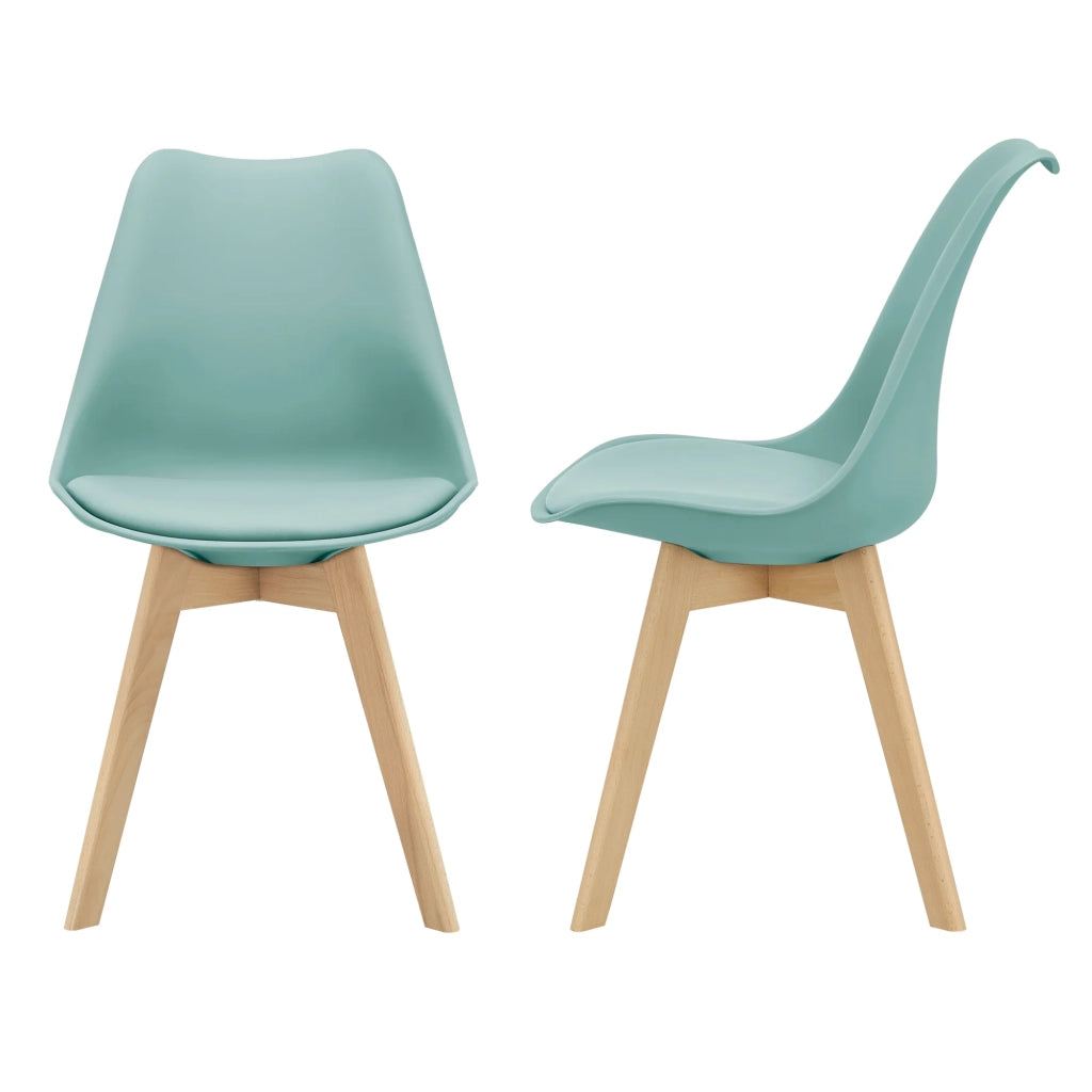 Set di 2 sedie da pranzo/cucina in faggio sintetico in stile scandinavo 81 cm verde 03_0002771