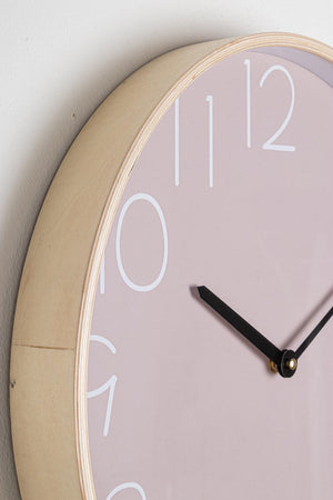 Orologio da Parete  Ø40,8x4,8 cm in Legno Lorens Tortora