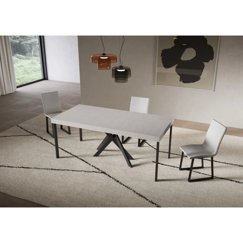 Consolle allungabile 90x40/196 cm Saki Small Premium telaio Antracite - Cashmere