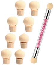 Pennello per nail art a doppia testa multifunzionale