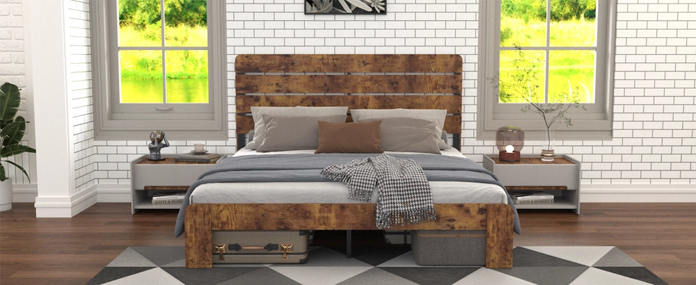 Letto Matrimoniale in Legno con Testiera Alta ¨C MINIMAL ¨C 140x200