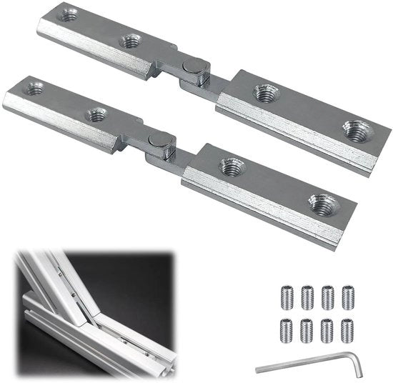 Profilati in alluminio premium 30x30 con viti M6 - Set da 2 pezzi - Connettori angolari - Routeconnector - Incluso chiave a vite e viti