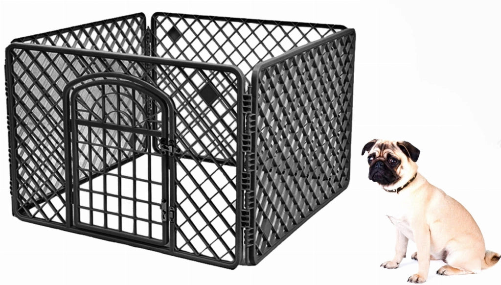 Valora DOG BOX 90X90X60CM NERO Recinto pieghevole in plastica resistente