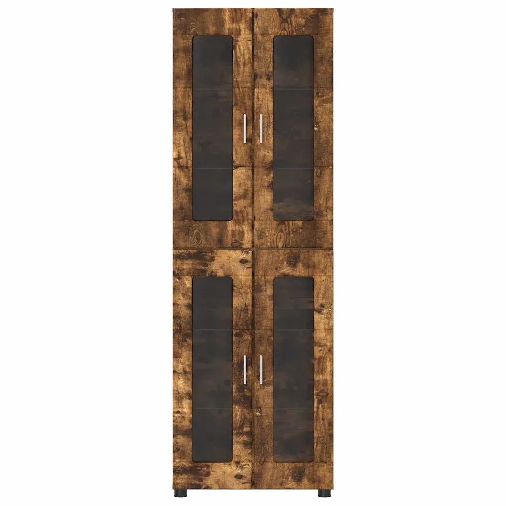 Credenza FLORIN Rovere fumé 60 x 35 x 182 cm Legno multistrato 3397909