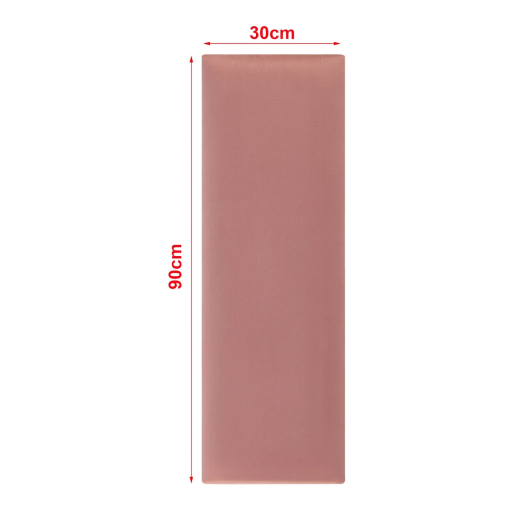 Set di 2 cuscini da parete in velluto 90 x 30 cm rosa 03_0010585