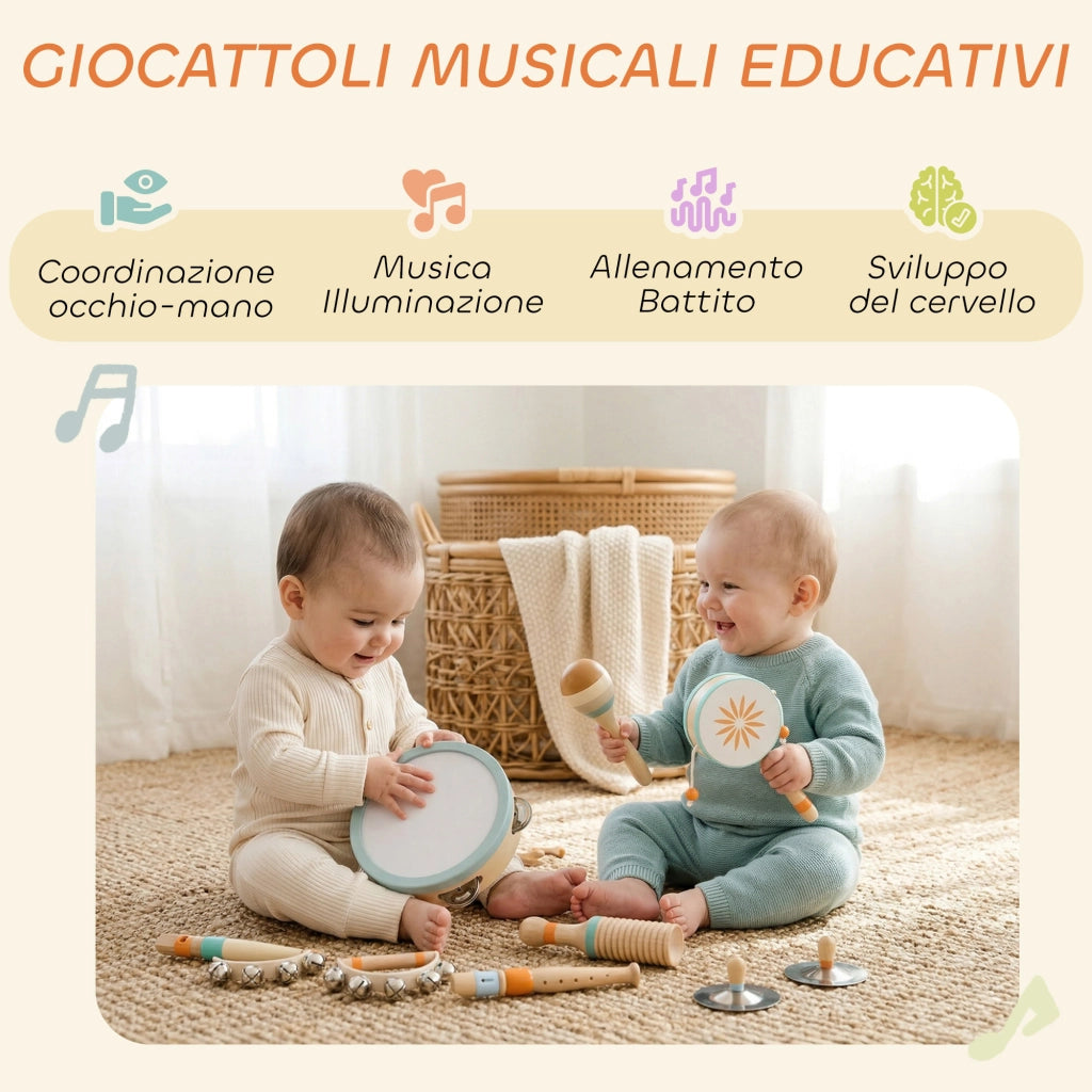 Set Percussioni in Legno per Bambini ¨C zephmum ¨C Montessori