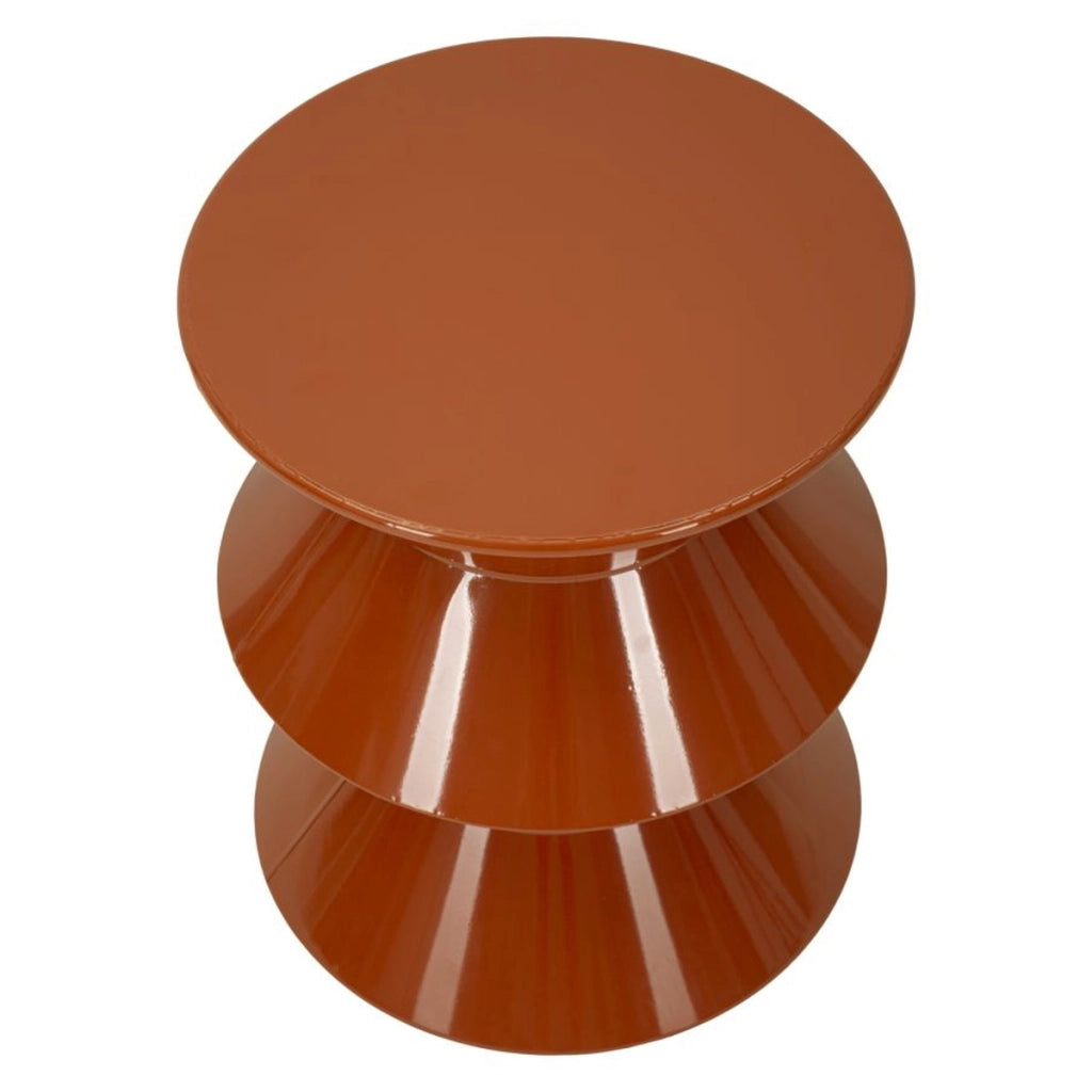 Tavolino VKH1082, Arancione, Metallo, 37,5x37,5x45 cm
