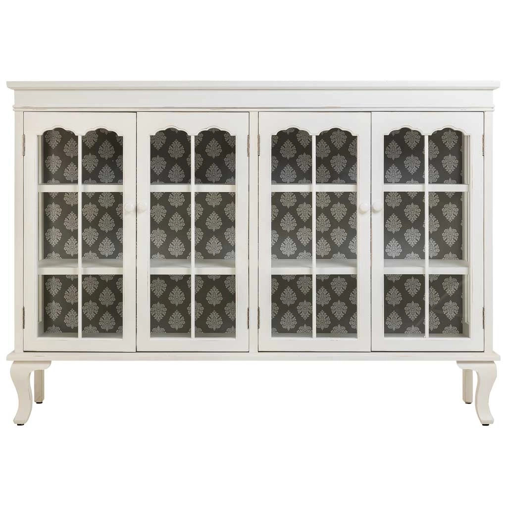 Credenza in legno bianco 142,5x40,5x101,5h