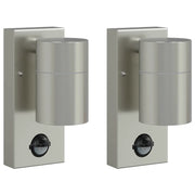 Lampada da Parete Esterna 2 pz Argento 6,5 x 10,5 x 16 cm CFW7916836