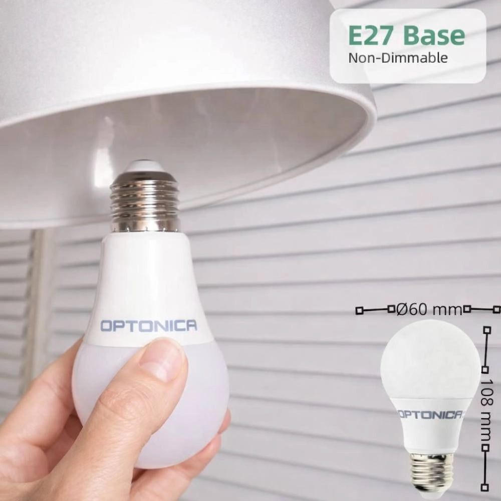 Lampadina led e27 a60 8,5 w alta efficienza 806 lumen *** temperatura colore lampada 4000k bianco naturale, confezione 1