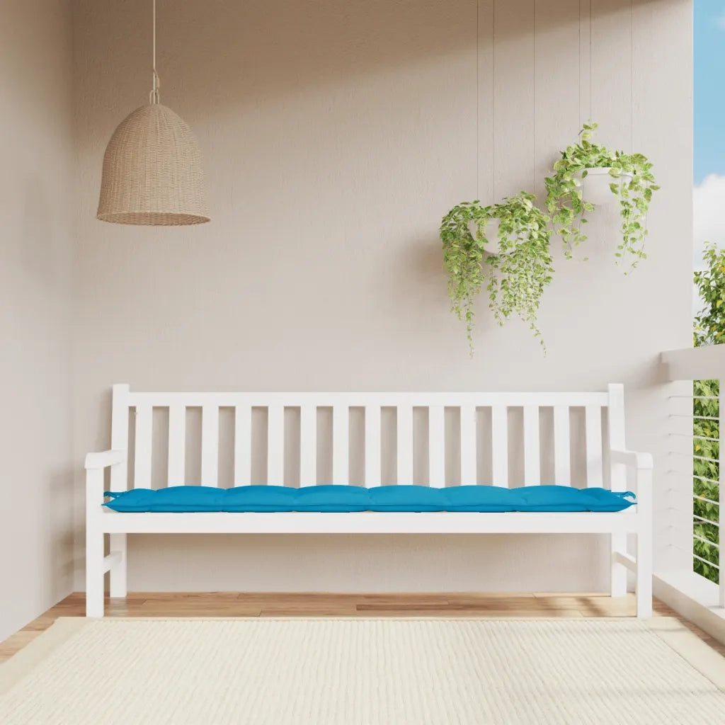 Cuscino per Panca-Cuscini per panchina Azzurro 200x50x7 cm in Tessuto Oxford