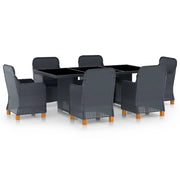 Set da pranzo 7 pezzi con cuscini resina intrecciata grigio scuro 02_0014637