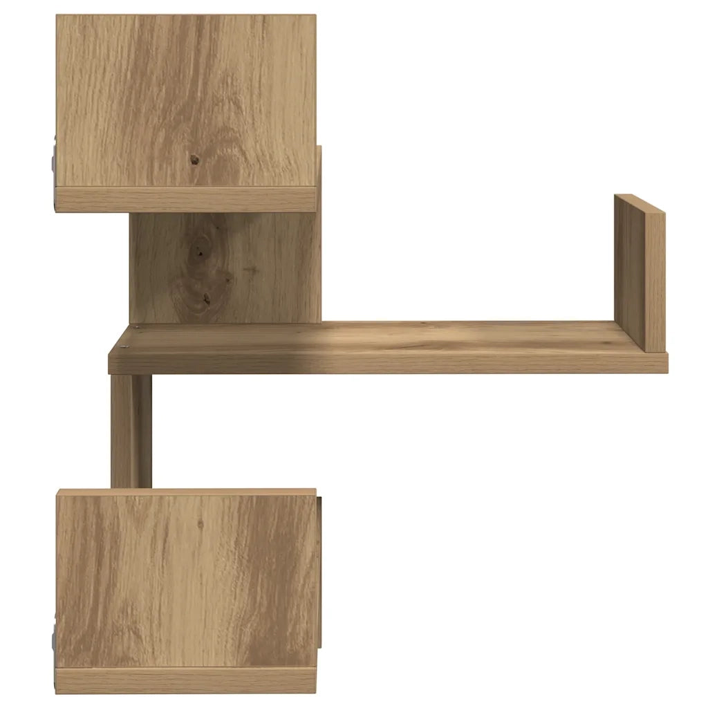 vidaXL Scaffale Angolare Muro Artigianale 40x40x49,5 cm in Truciolato