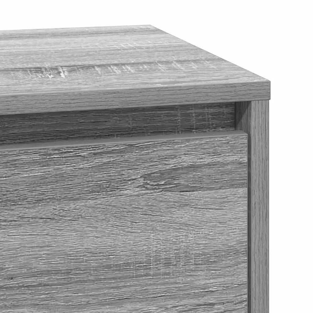 Comodino | Armadio da Notte | Mobiletto da notte Grigio 39 x 34,5 x 65 cm Legno multistrato