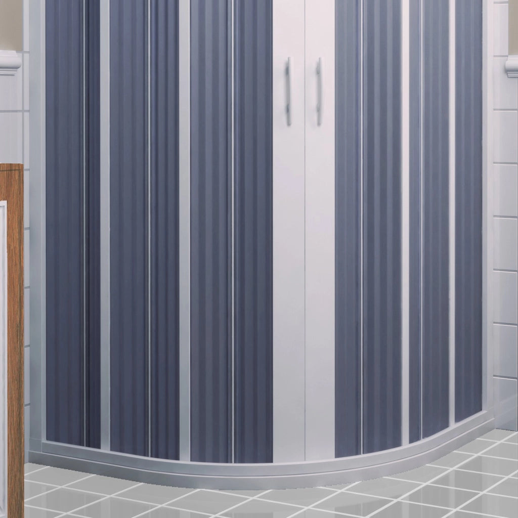 Box Doccia in PVC 90x70CM H185 a soffietto Semicircolare con Apertura Centrale colore Bianco mod. Flex