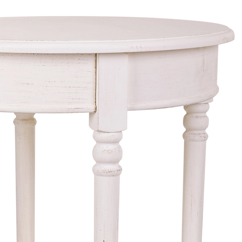 Tavolo ad angolo in legno bianco 50x50x60