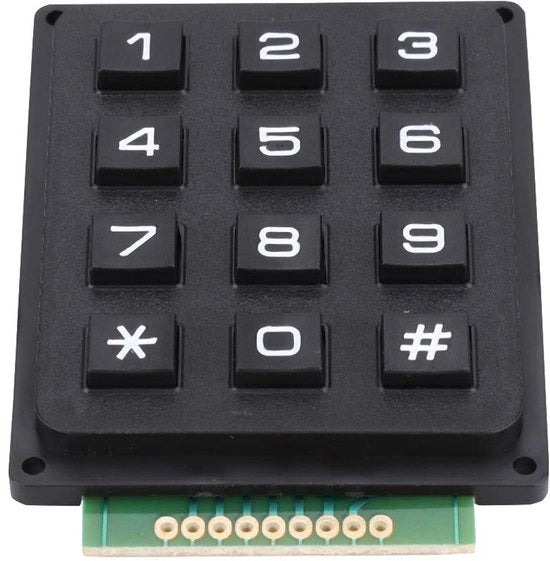 Tastiera Esterna 3x4 - Compacta e Spazievanzeggiante - 12 Tasti - Ideale per Progetti Elettronici - Per Microcontrollori