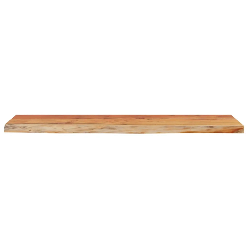 Mensola a Muro 80x20x2,5cm Rettangolare Legno Acacia Bordi Vivi 370226