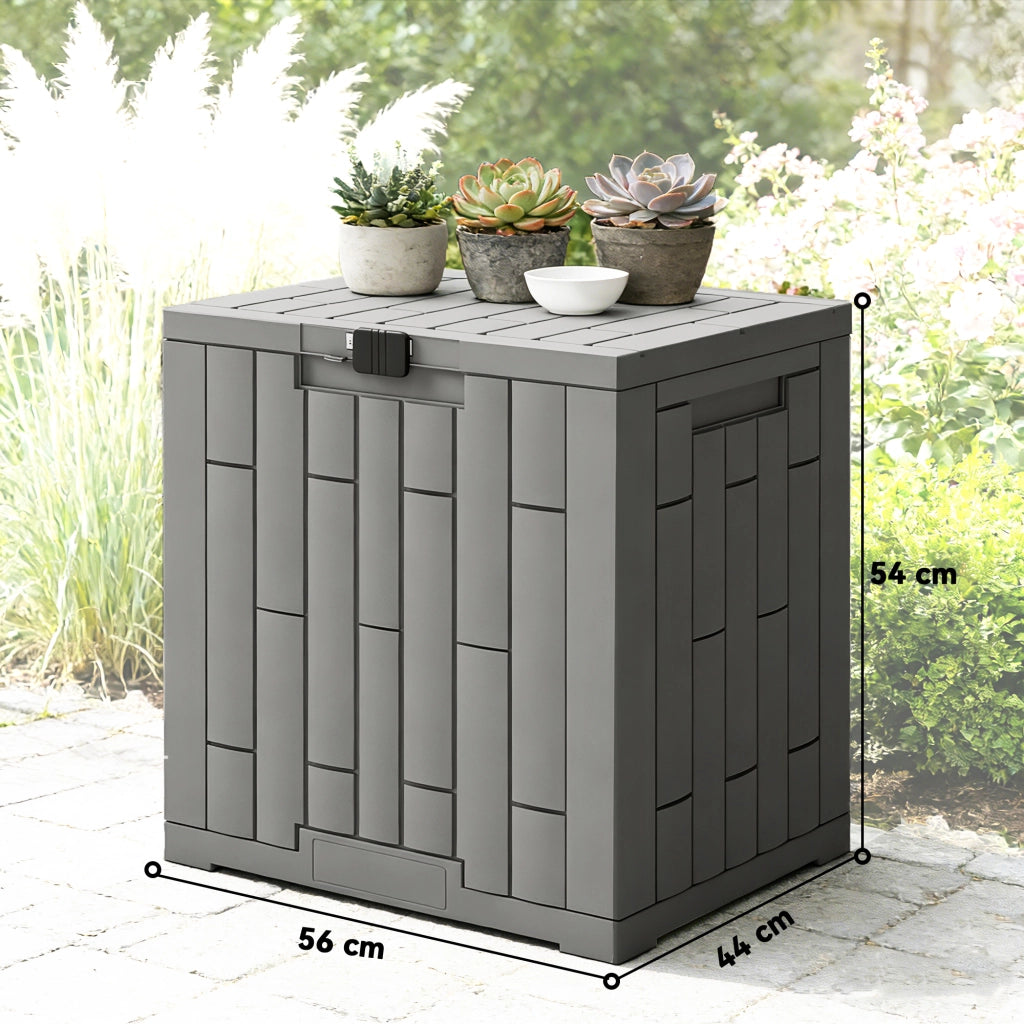 Baule da Giardino 114L in Resina ¨C zephmum ¨C Grigio 56x44x54 cm