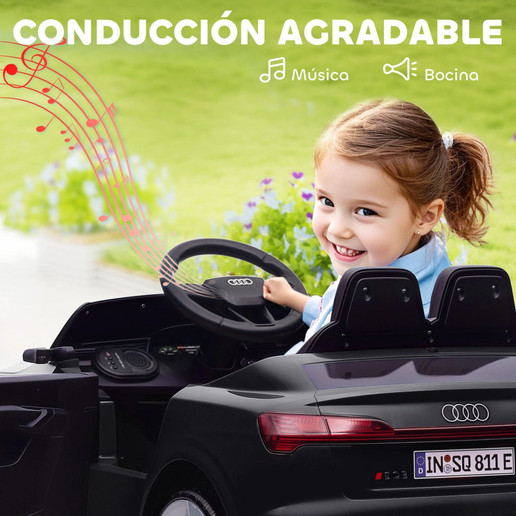 Auto Elettrica per Bambini Audi Q8 e-tron Sportback ¨C Zephmum ¨C Nero, Telecomando, Luci, Suono