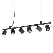 Lampadario Sospensione Dynamite 6 Luci Gu10 Nero