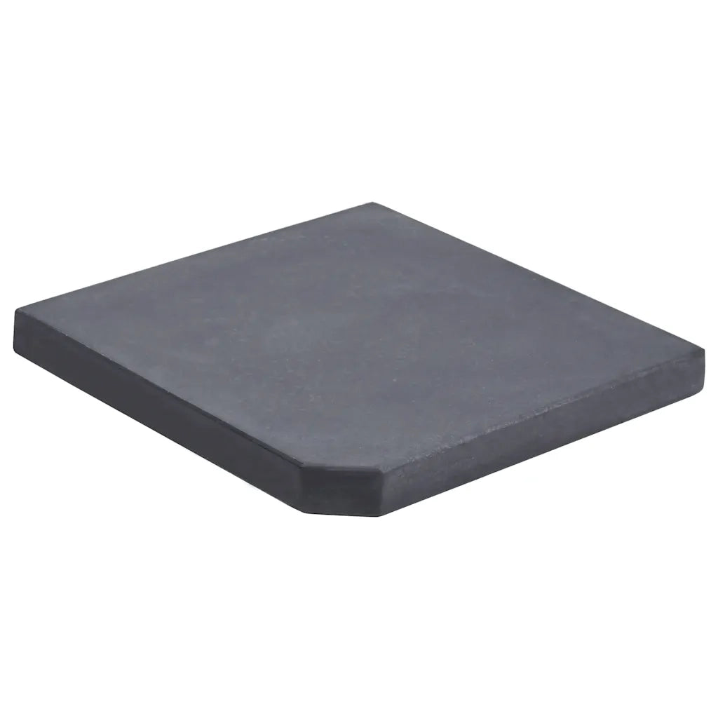 Piastra di Peso per Ombrellone Nera in Granito Quadrata 25 kg CFW9920317