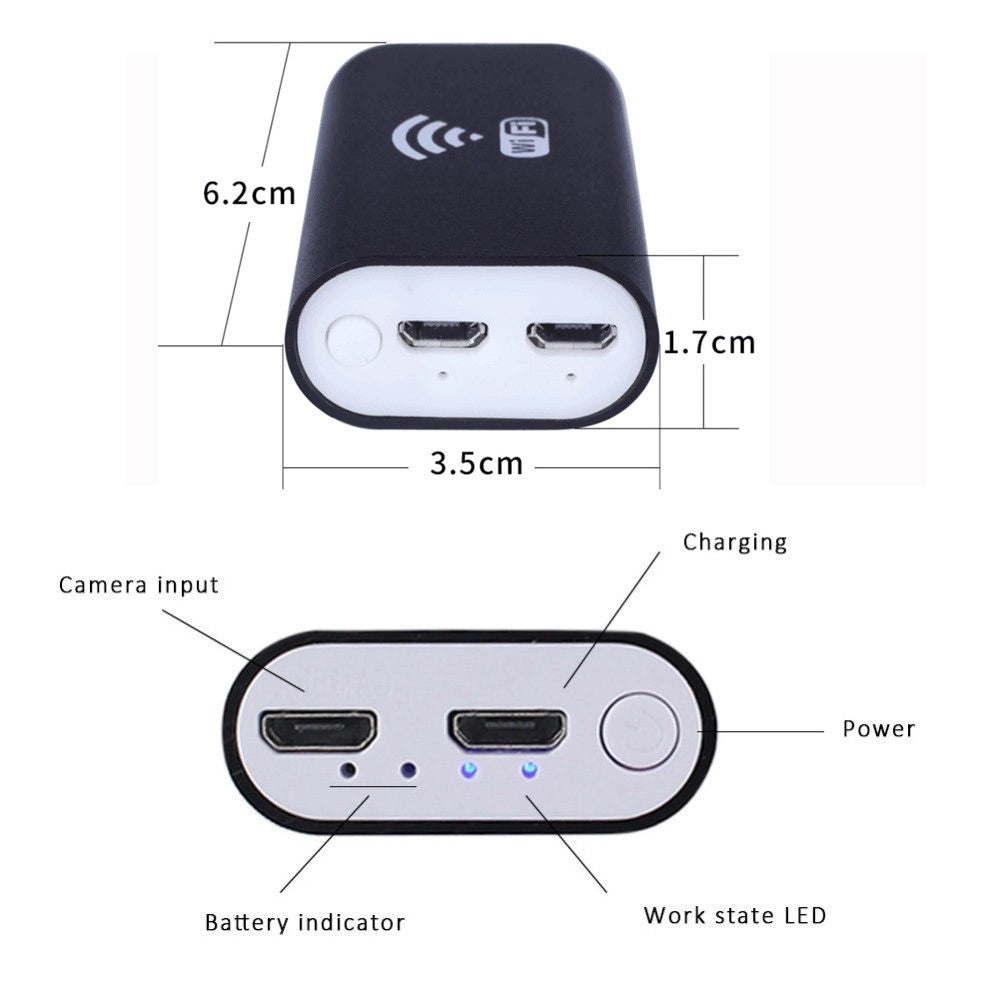 Trade Shop - Telecamera Endoscopica Per Ispezione Wifi Per Smartphone 6 Led Mt Ip67 -