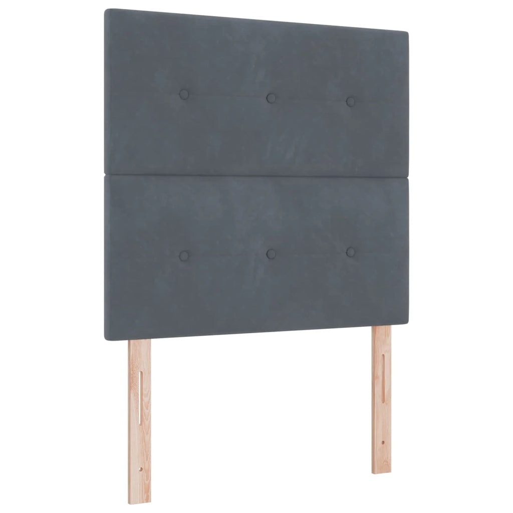 Letto box spring con materasso Grigio Scuro 90 x 190 cm Velluto 3453549