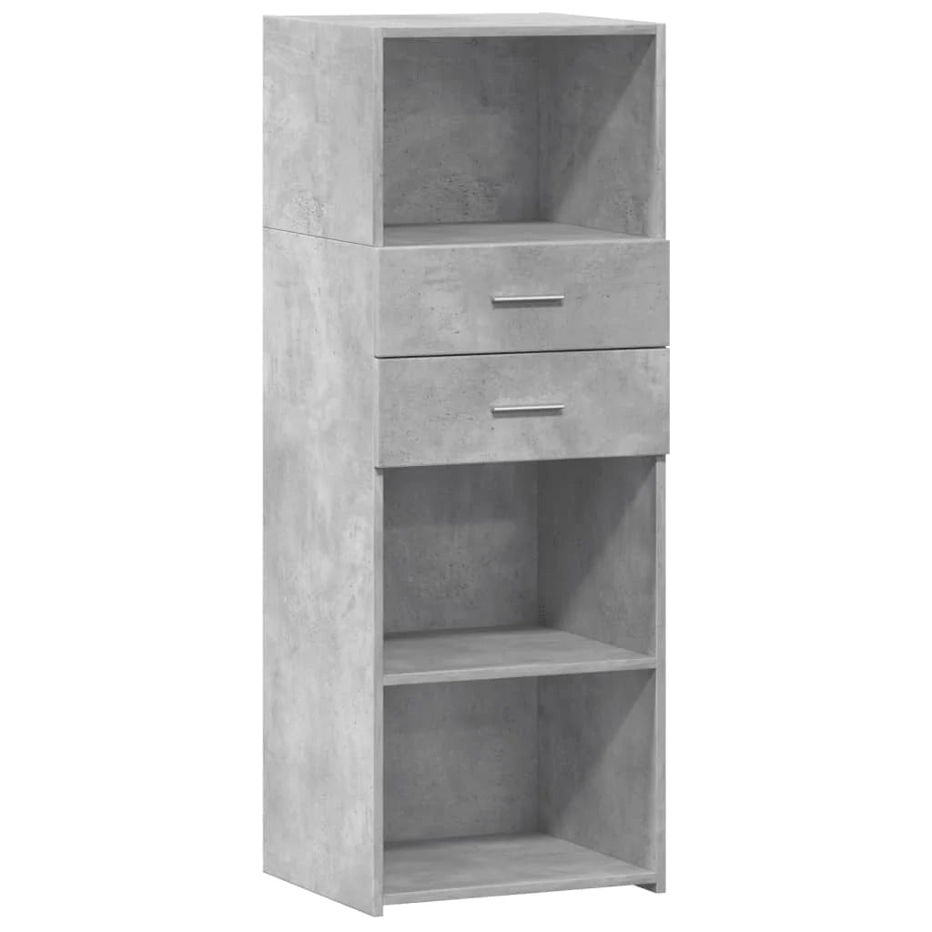 Buffet credenza cassettiera mobiletto mobile contenitore organizer per cucina soggiorno salotto alto 45 x 42,5 x 124 cm legno ingegnerizzato grigio 02_0034443