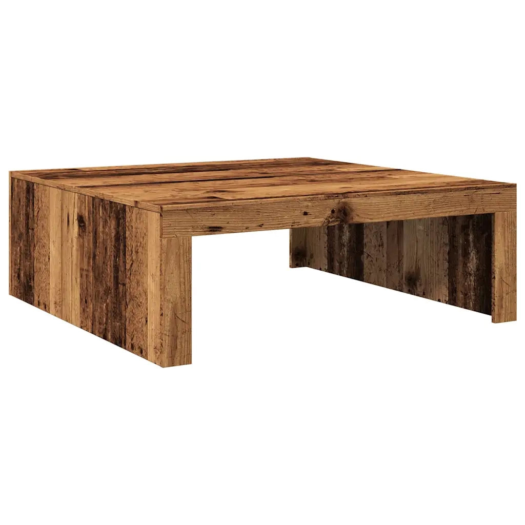 Tavolino Salotto Legno Antico 100x100x35 cm in Truciolato 856684