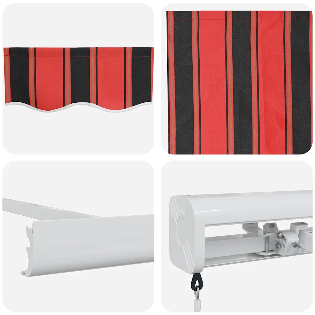 vidaXL Tenda Retrattile Arancione e Marrone 300 x 250 cm