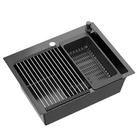 Lavello In Acciaio Luke 110 Workstation Black senza rubinetto da cucina