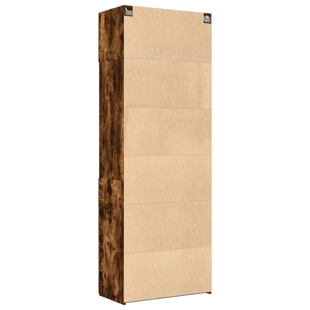 vidaXL Armadietto Rovere Fumo 80x42,5x225 cm in Truciolato