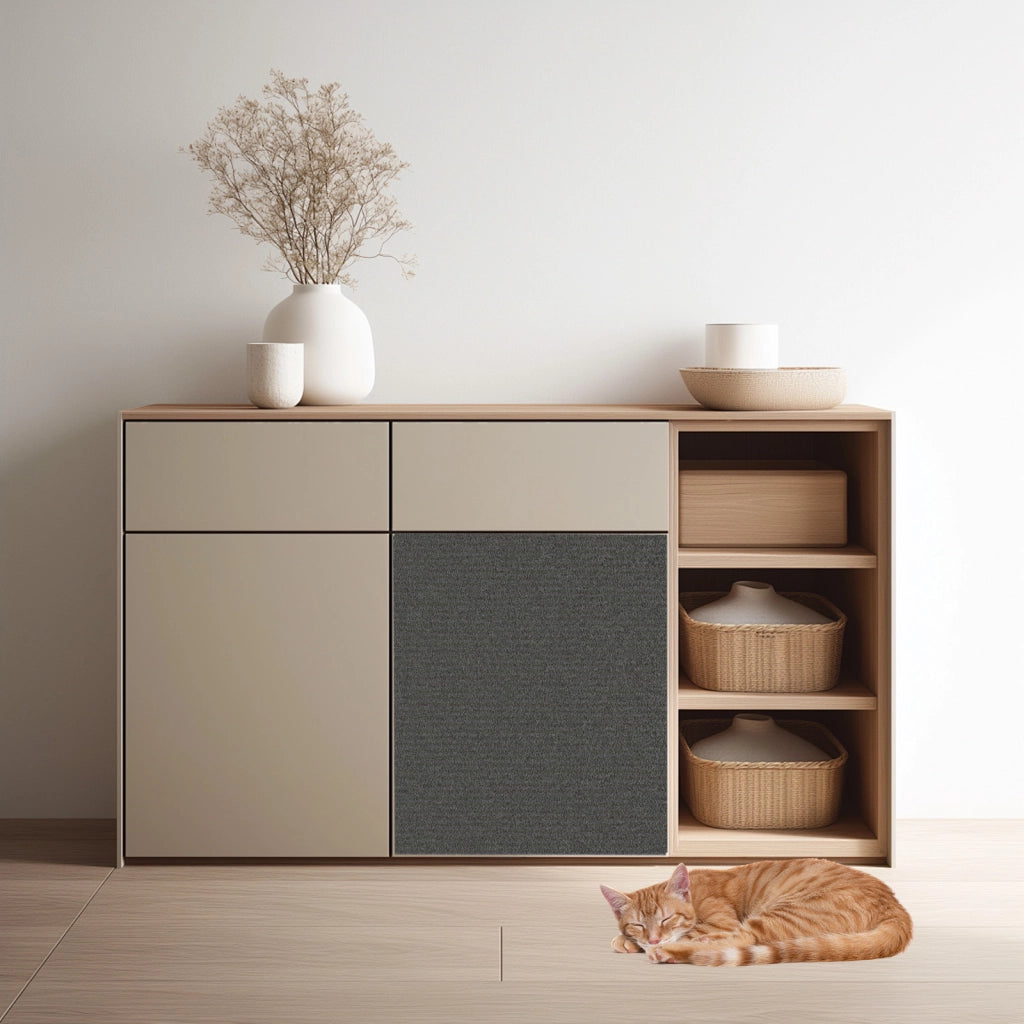 Tappetino tiragraffi autoadesivo per gatti 100x40 cm grigio