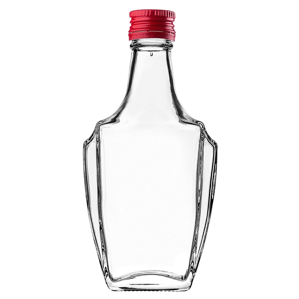 KADAX Bottiglia in Vetro per Tintura 250ml Con Tappo Rosso 10pz.