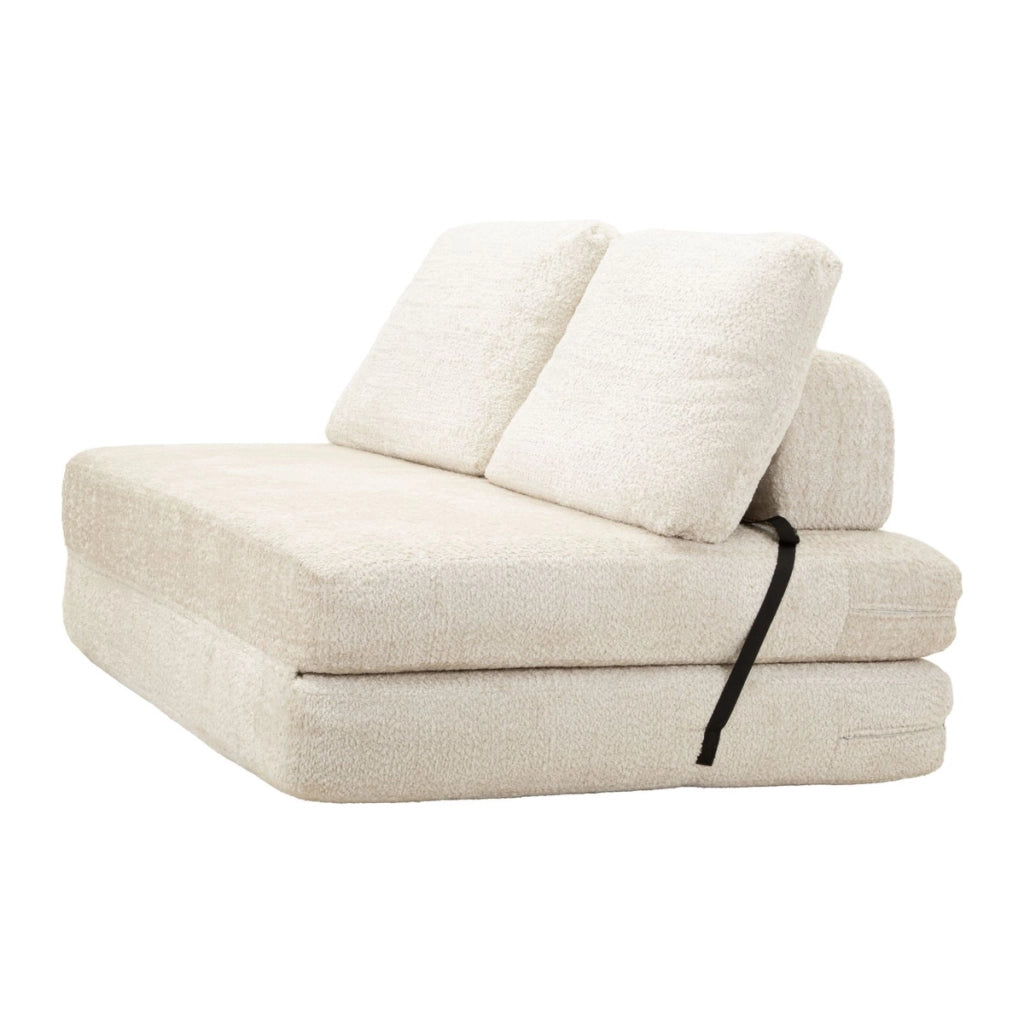 Divano Letto VKH1112, Bianco, Spugna, 150x100x80 cm