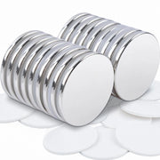Magnetodi Neodymium 18 pezzi - Forte - Circolare - Autoadesivo - 25 x 2 mm - Magnet per Tavolo magnetico/Refrigeratore