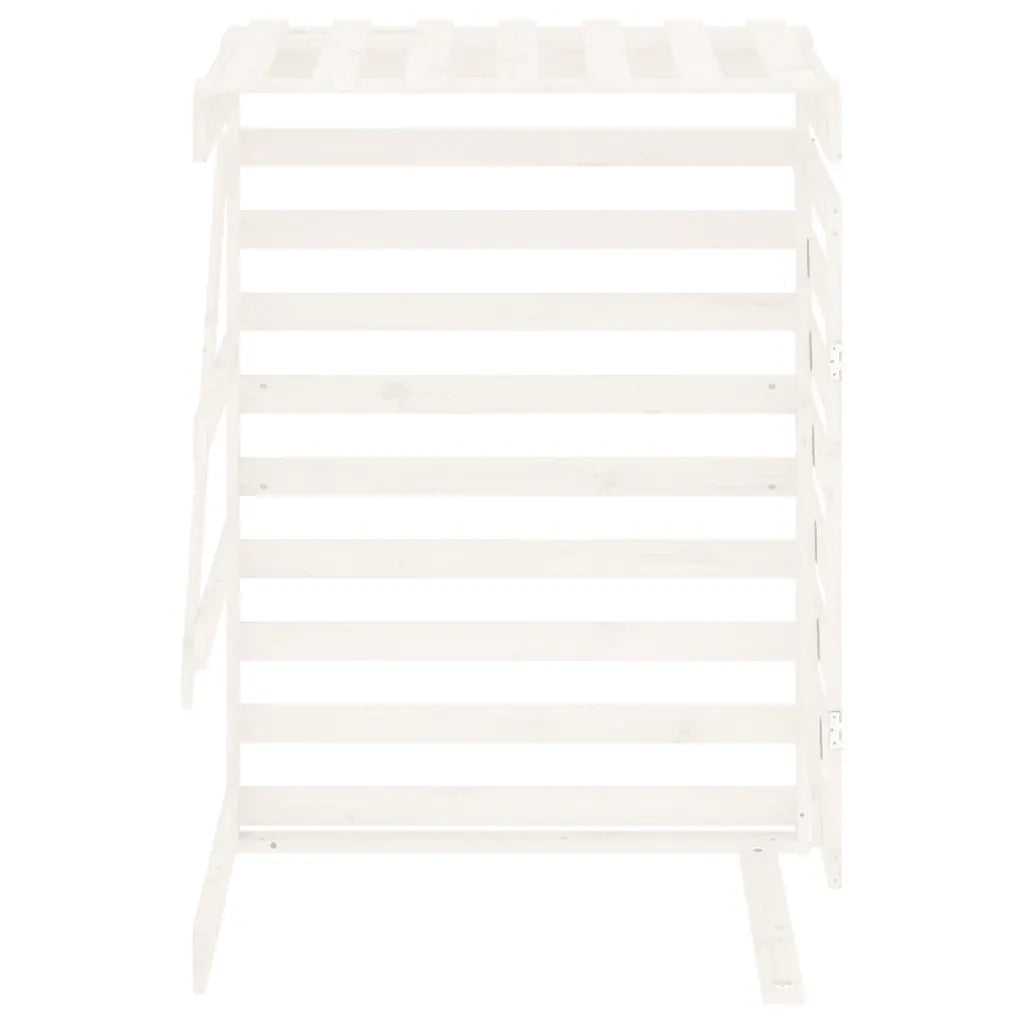 Estensione Copribidone Bianco in Legno Massello di Pino 825108