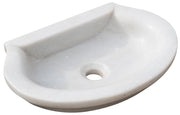 Biscottini Lavandino in marmo bianco L46xPR31xH13 cm Vasca realizzata completamente