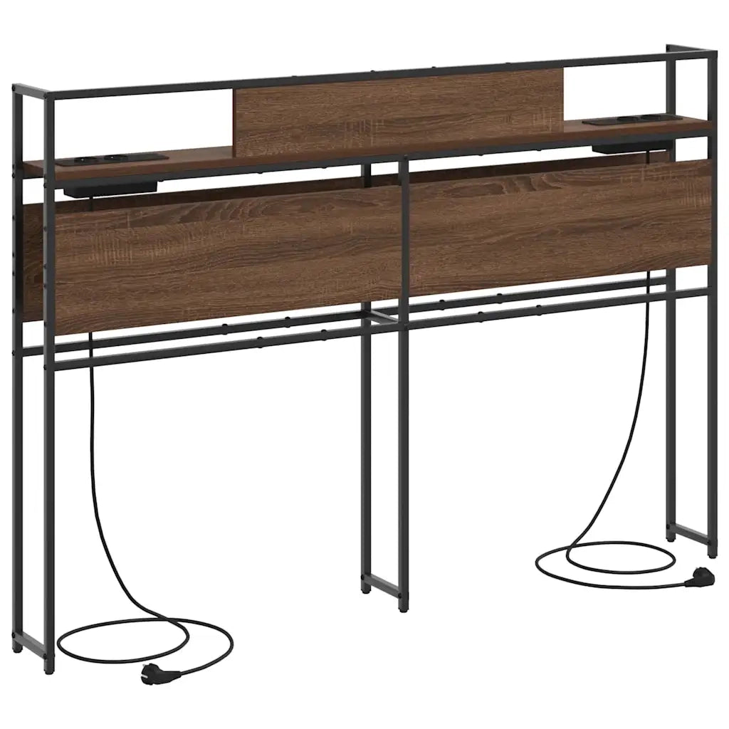 vidaXL Testata contenitore Rovere marrone 120 cm Legno multistrato