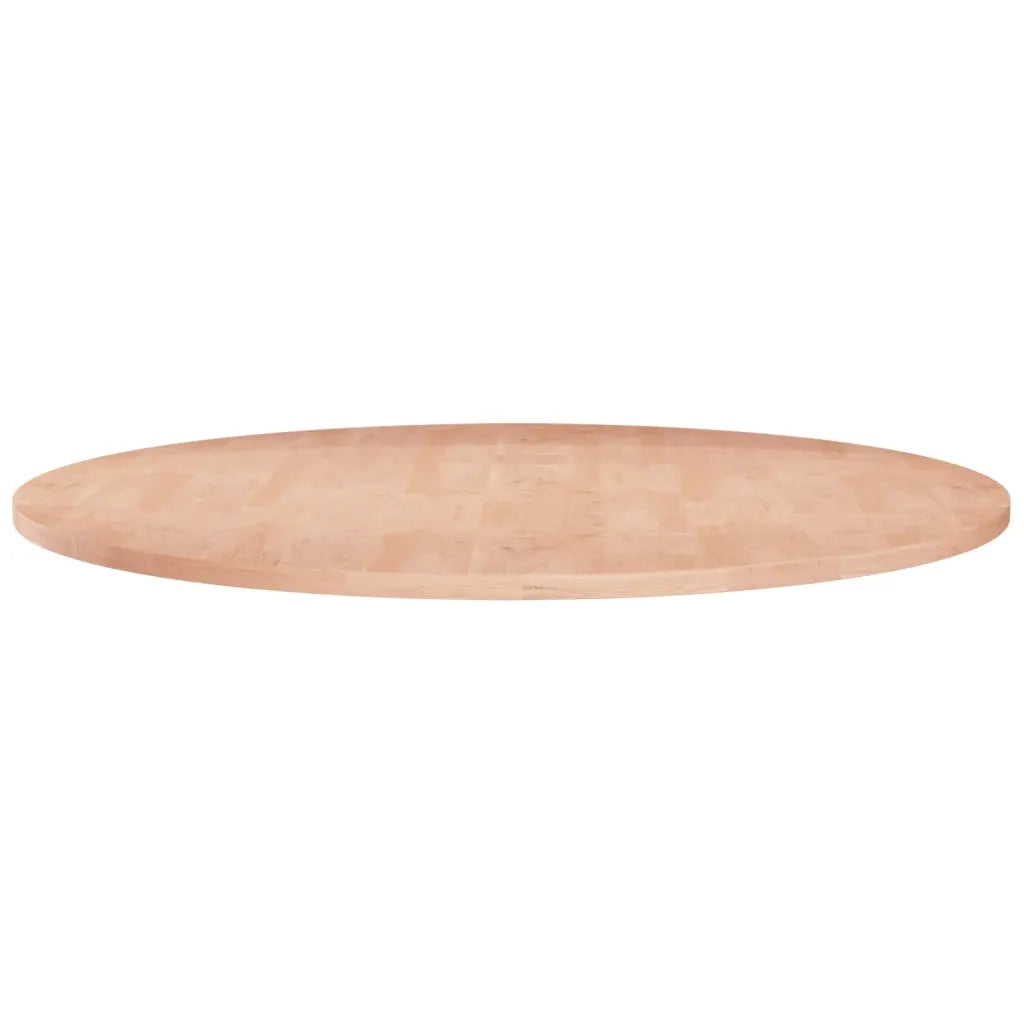 Piano Tavolo Rotondo Ã˜80x1,5 cm Massello di Rovere Non Trattato cod mxl 73594