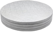 Torta rotonda con fondo riciclabile - 4 pezzi - Argento - 30 cm